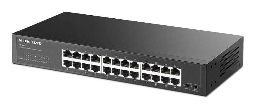 SWITCH MERCUSYS, porturi Gigabit x 24 Desktop/Rackmount, unmanaged, carcasa metal, "MS124GS"