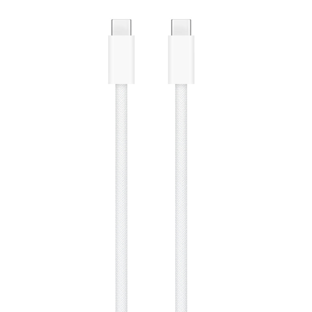 USB 2.0 charging cable, USB-C plug > USB-C plug (white, 2 meters, sleeved, charging with up to 240 watts) "MU2G3"