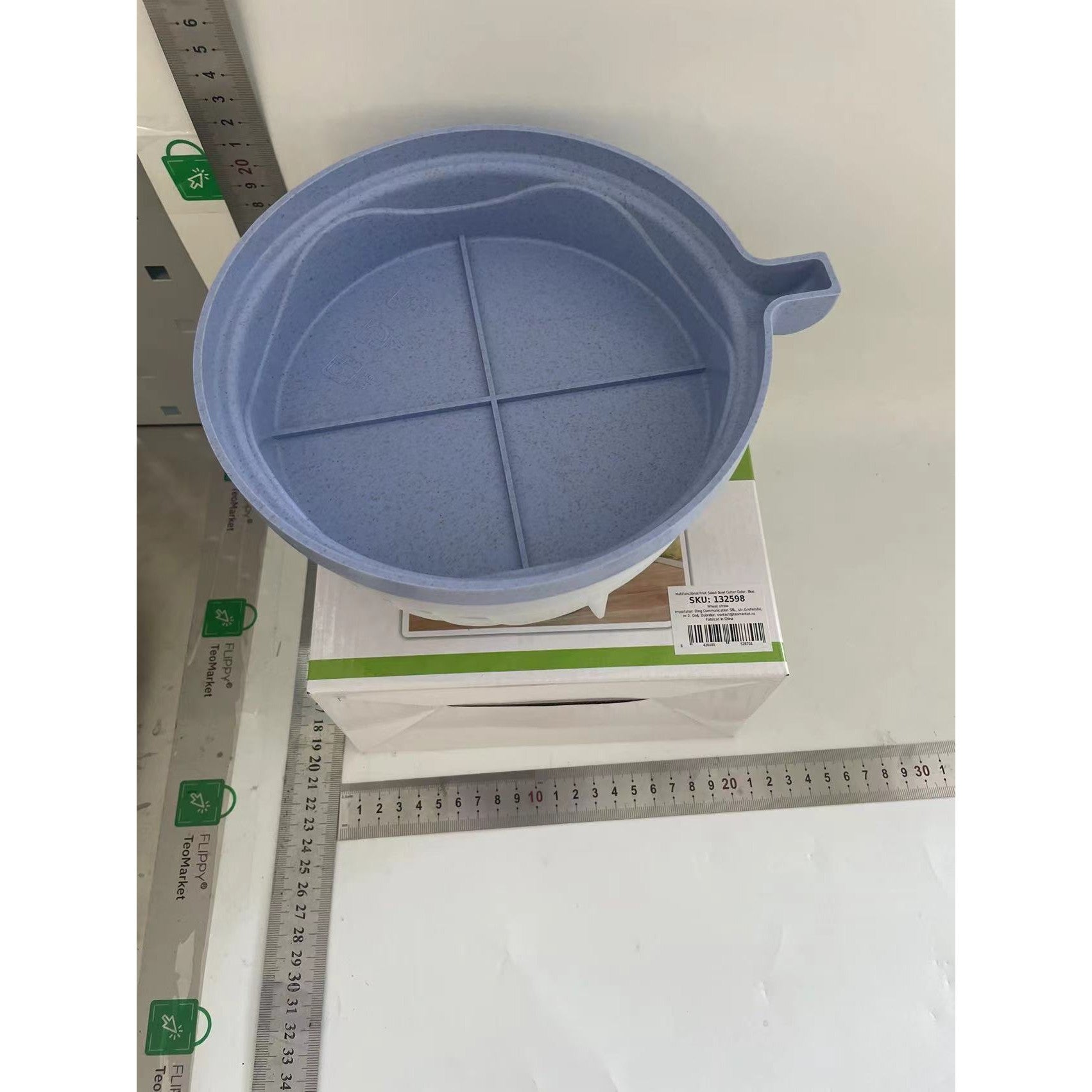 Bol Feliator pentru Salata, Castron Multifunctional pentru Legume si Fructe, pentru Spalat si Taiat Legumele, cu Scurgere si Tocator, Ergonomic, Protectie pentru Maini, 21x18.5x11.5 cm, Mov