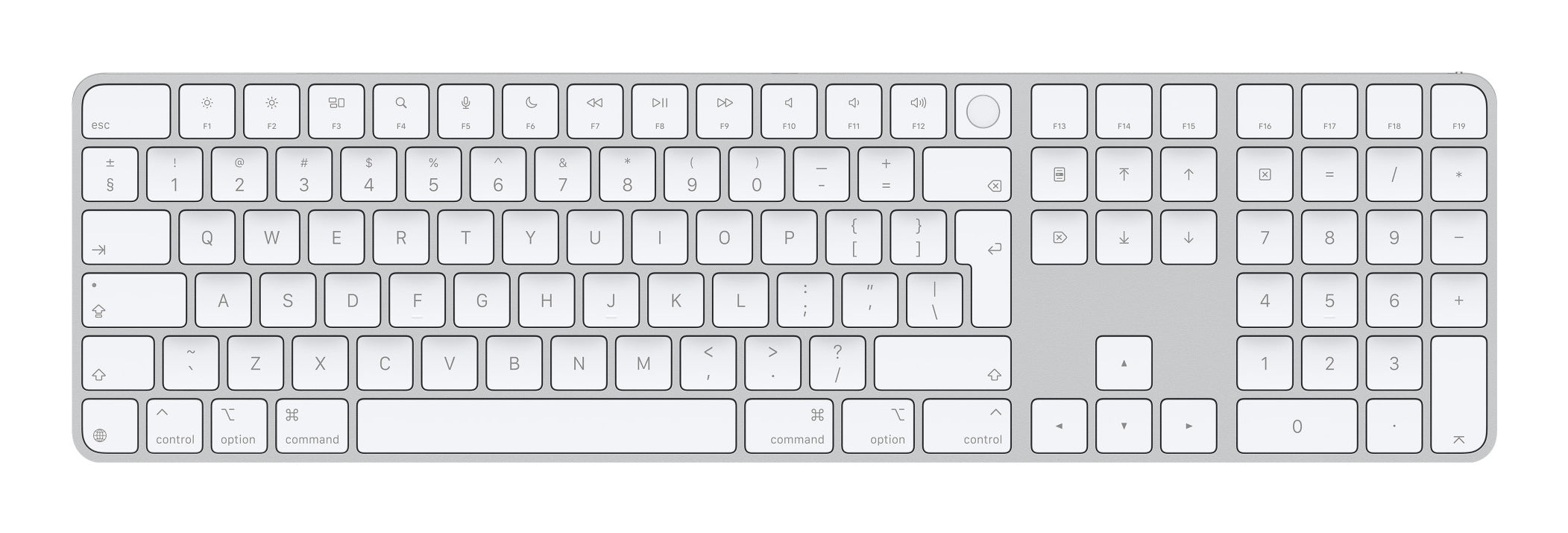 APPLE MAGIC KB W/TID&NP INT WH (2024) "MXK73Z/A"