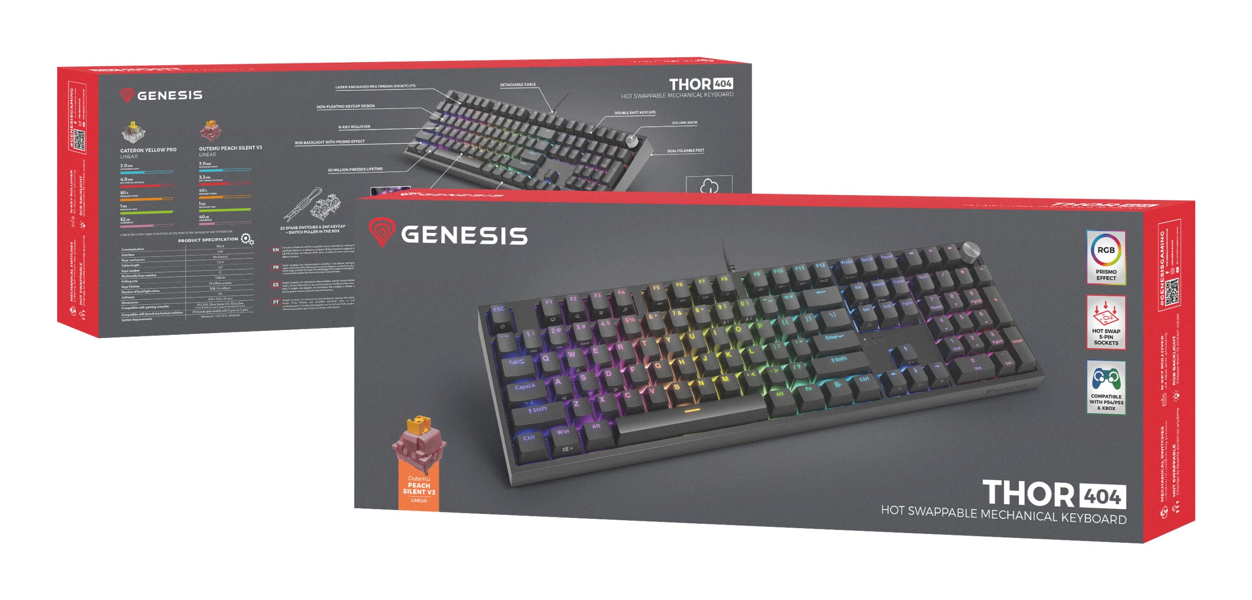 Tastatura Genesis Thor 404 P negru "NKG-2298"