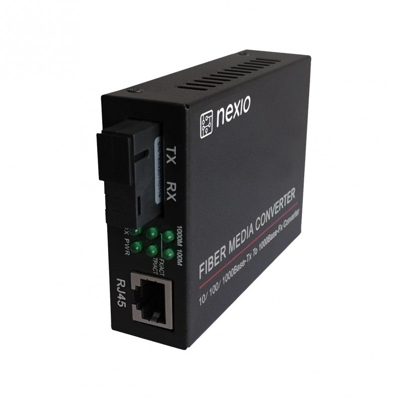 Mediaconvertor 10/100M, 1550/1310nm, WDM, Type B, SM, 20km, SC - NEXIO "NX-100-BD-20B"