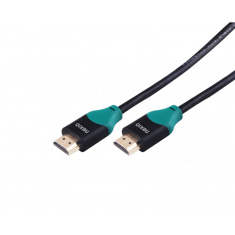 Cablu HDMI, V2.0, tata-tata, 4K@60hz, 1080P, High Speed Ethernet, contacte aurite, 20m, Negru, Nexio "NX-VN-HD40-20M"