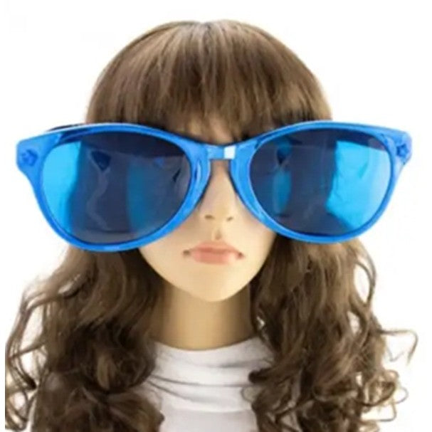 Ochelari Deghizare, Marime Exagerata, din Plastic, 26 x 9 cm, Albastru