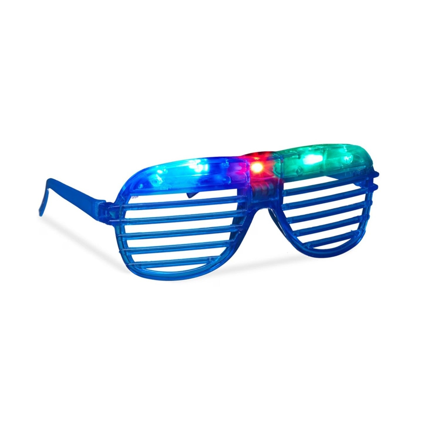 Ochelari de Petrecere cu LED, Model Grilaj, din Plastic, 3 Moduri de Iluminat, Marime Universala, Multicolor