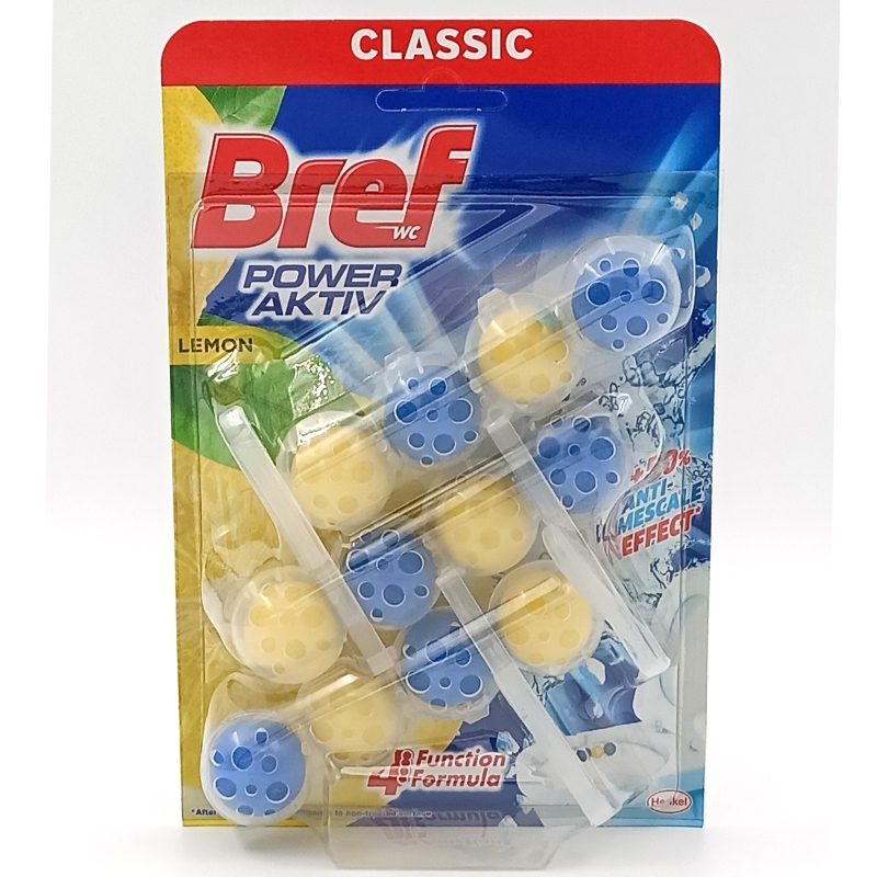 Odorizant WC, Bref, Bile Power Aktiv 3 X 50 g Lemon