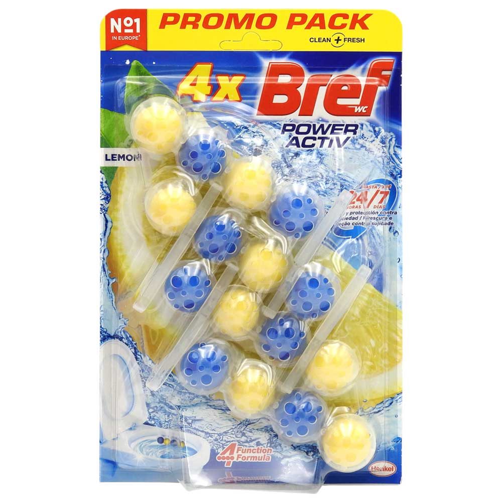 Odorizant WC, Bref, Bile Power Aktiv 4 X 50 g Lemon