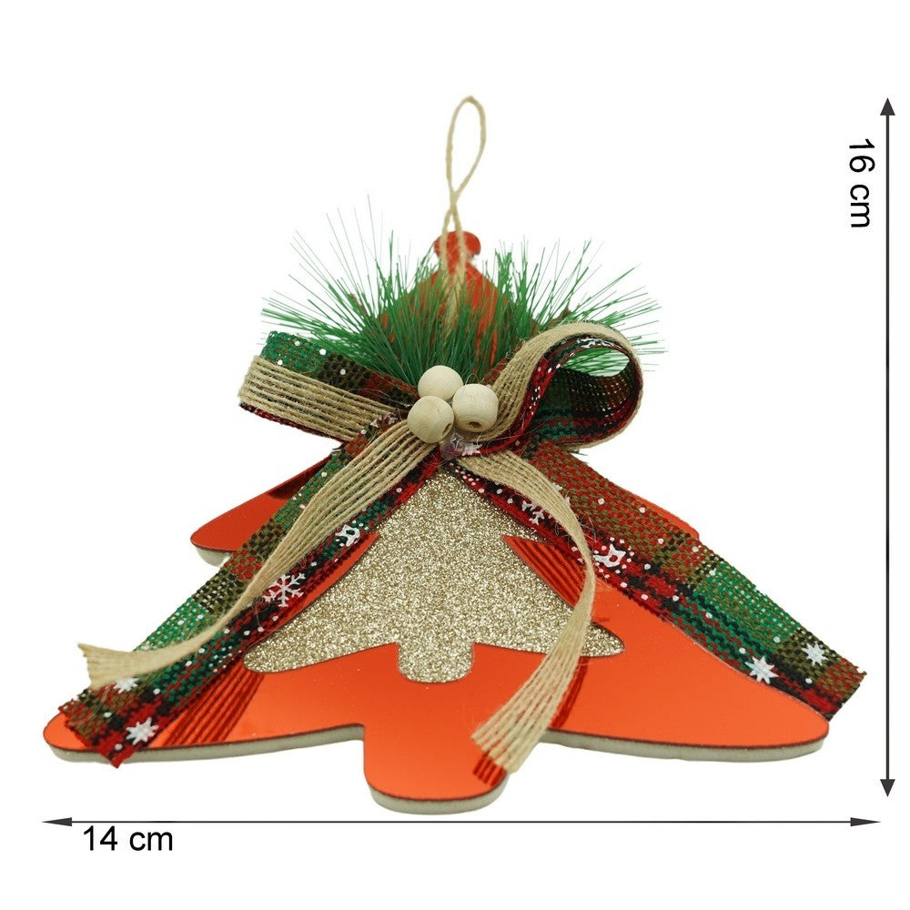 Ornament brad, Brad, Rosu, Lucios, 14*16CM, Acril, Interior/ Exterior