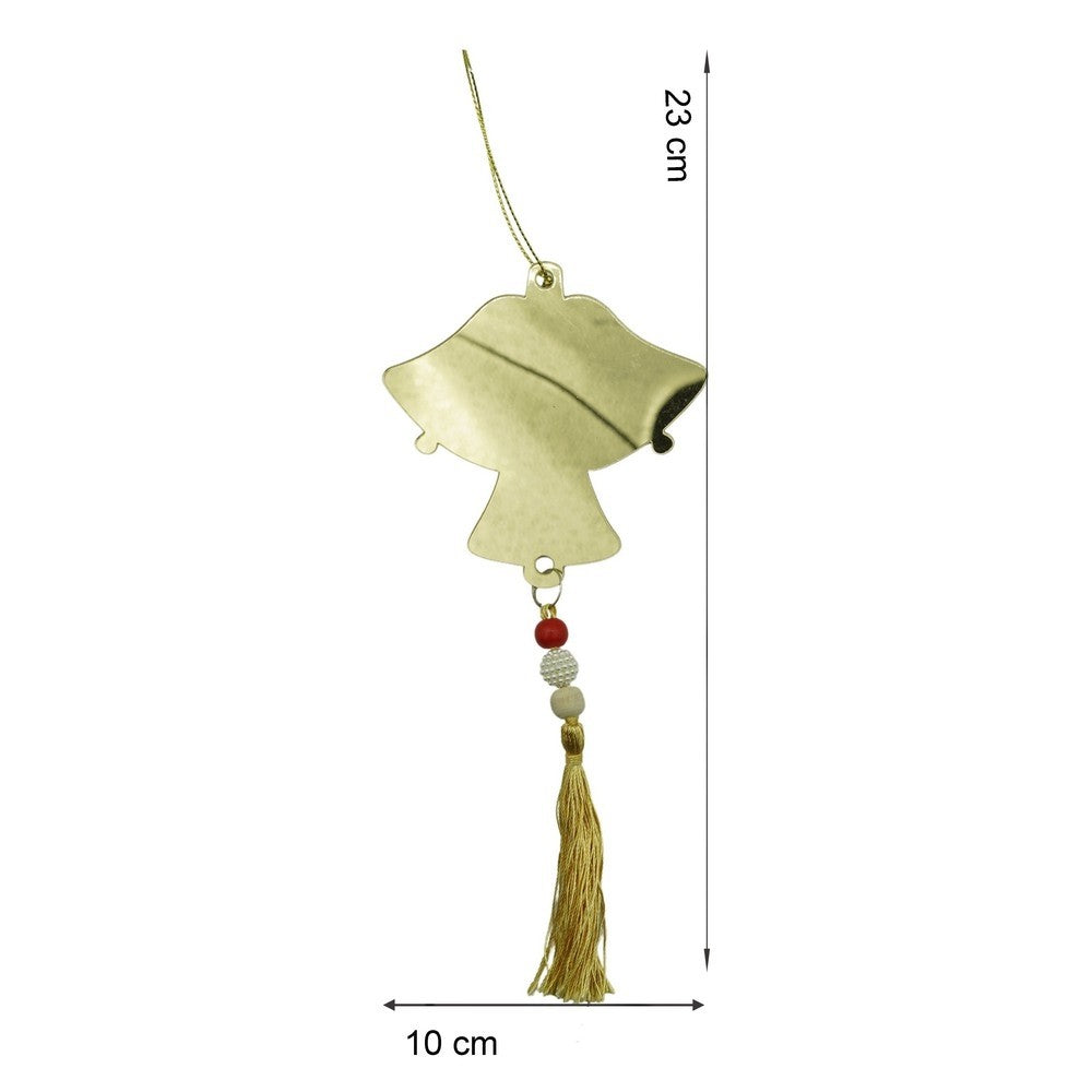 Ornament brad, Clopotei, Auriu, Lucios, 10*23CM, Acril, Interior/ Exterior