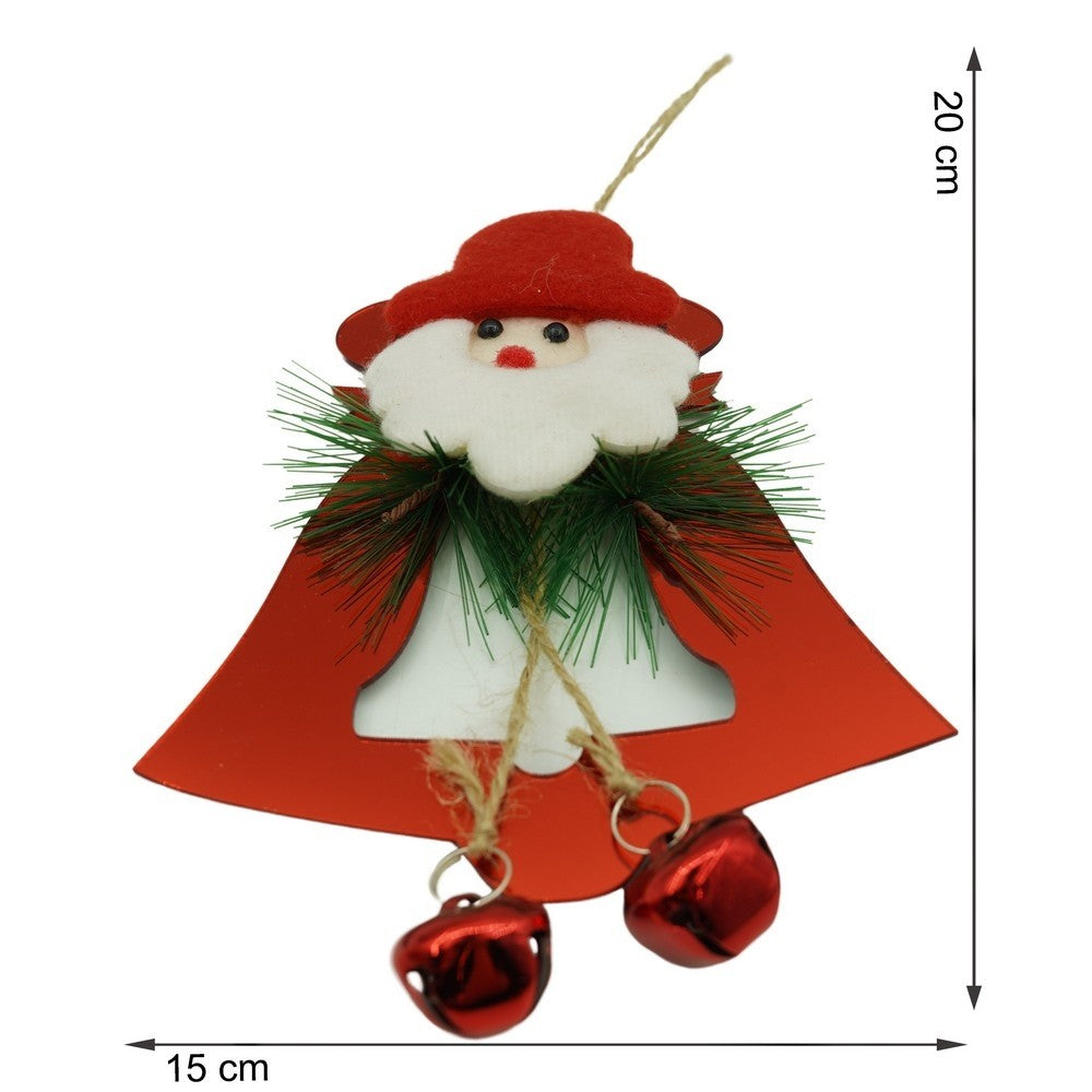 Ornament brad, Clopotel, Rosu, Lucios, 15*20CM, Acril, Interior/ Exterior