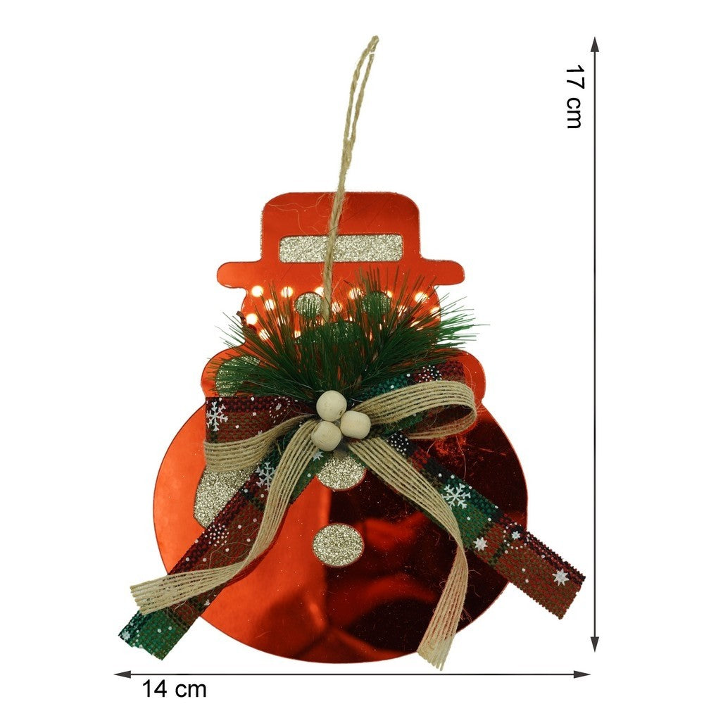Ornament brad, Om de zapada, Rosu, Lucios, 14*17CM, Acril, Interior/ Exterior