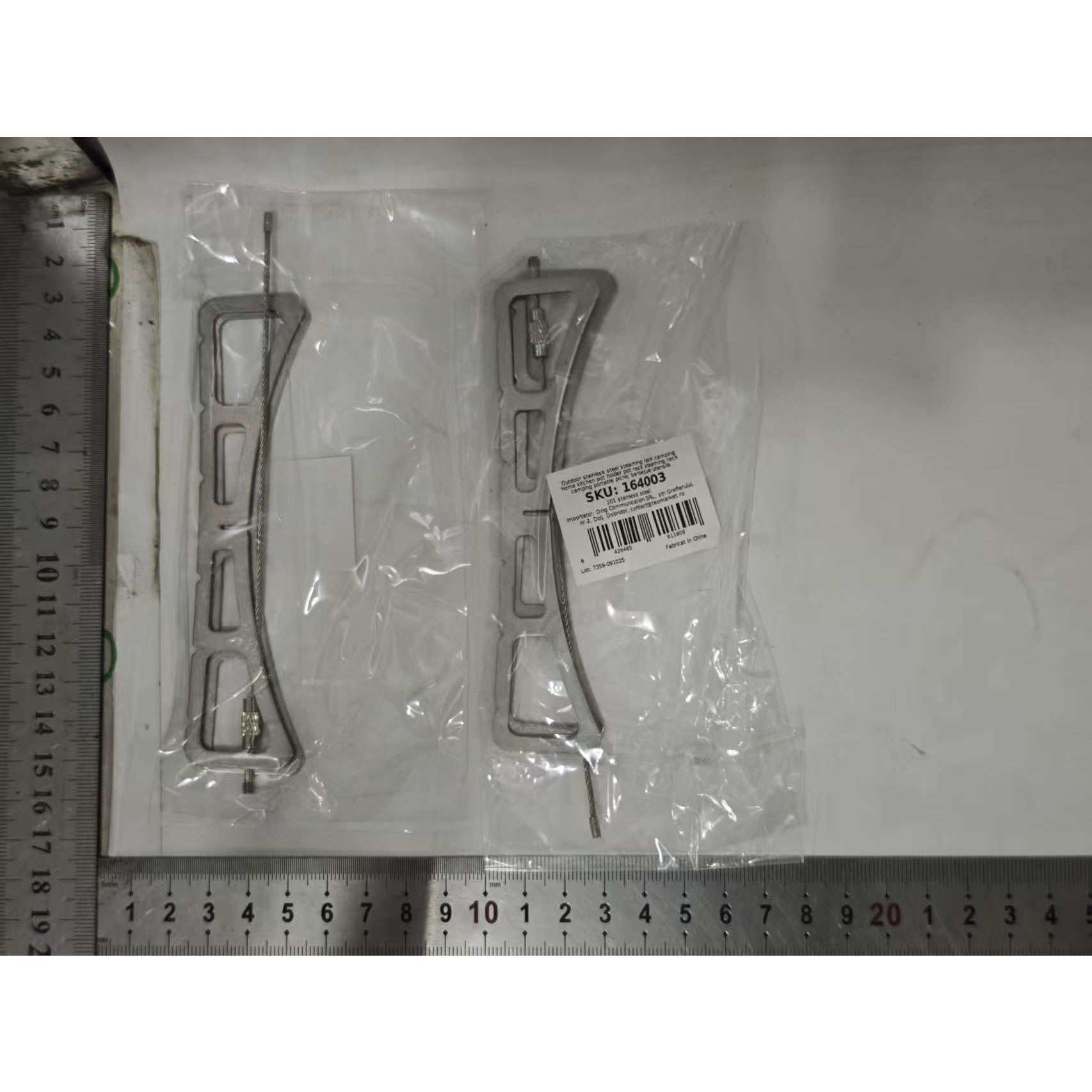 Suport pentru Gatit la Abur, din Otel Inoxidabil, 12 x 3 cm, Argintiu
