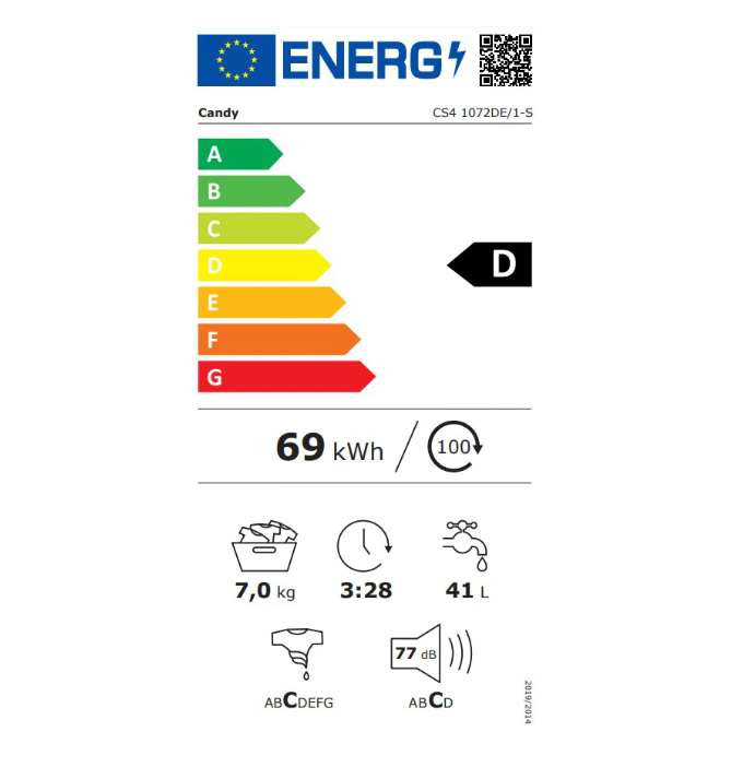 Masina de Spalat Candy CS4 1072DE/1-S (Masina de spalat rufe Candy Smart CS4 1072/1-S)