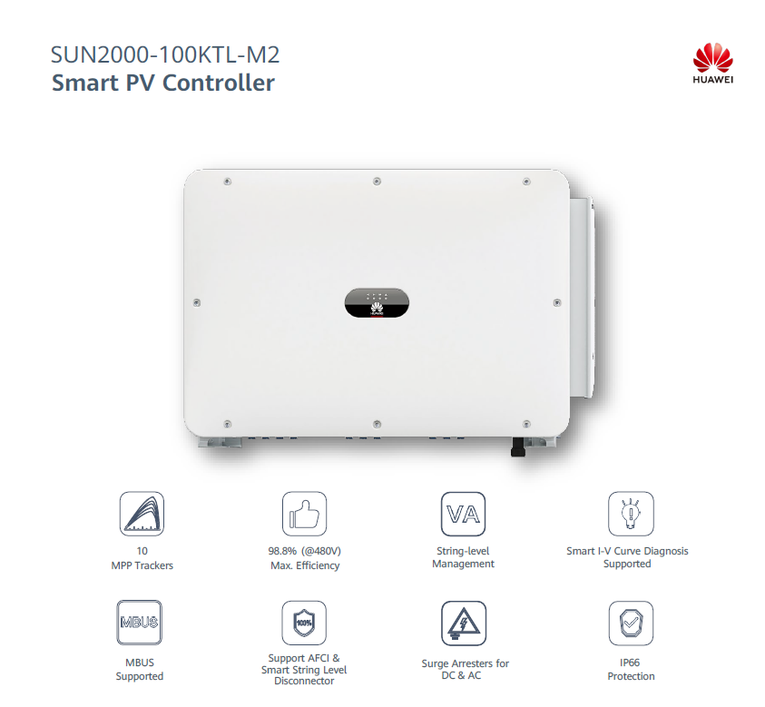 INVERTER HUAWEI SUN2000-100KTL-M2 W/DC