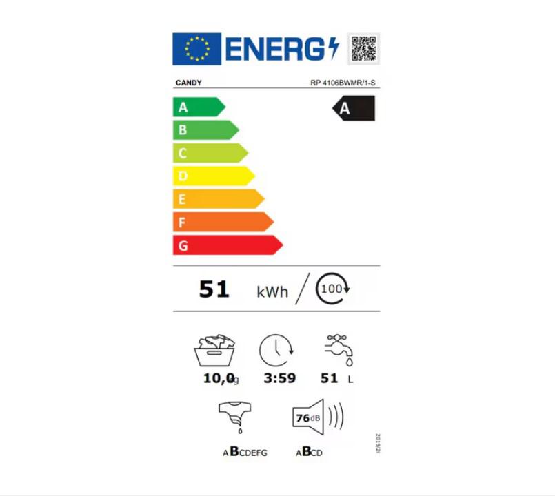 Masina de Spalat Candy Rp 4106BWMR/1-S (Masina de spalat rufe Candy Rapido Pro Rp 4106BWMR/1-S)