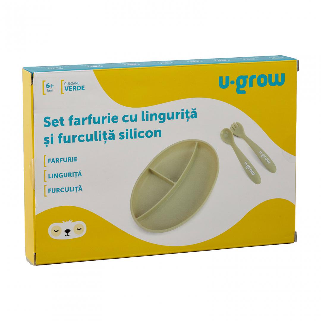 Set farfurie&lingurita , olive, U-Grow