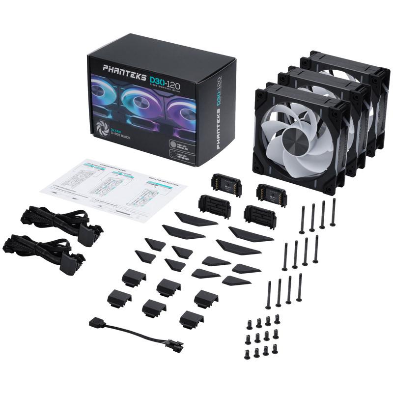 Phanteks D30 Pwm Rs Afw D-RGB 3x 120MM N (Ventilator Carcasa Phanteks D30-120)