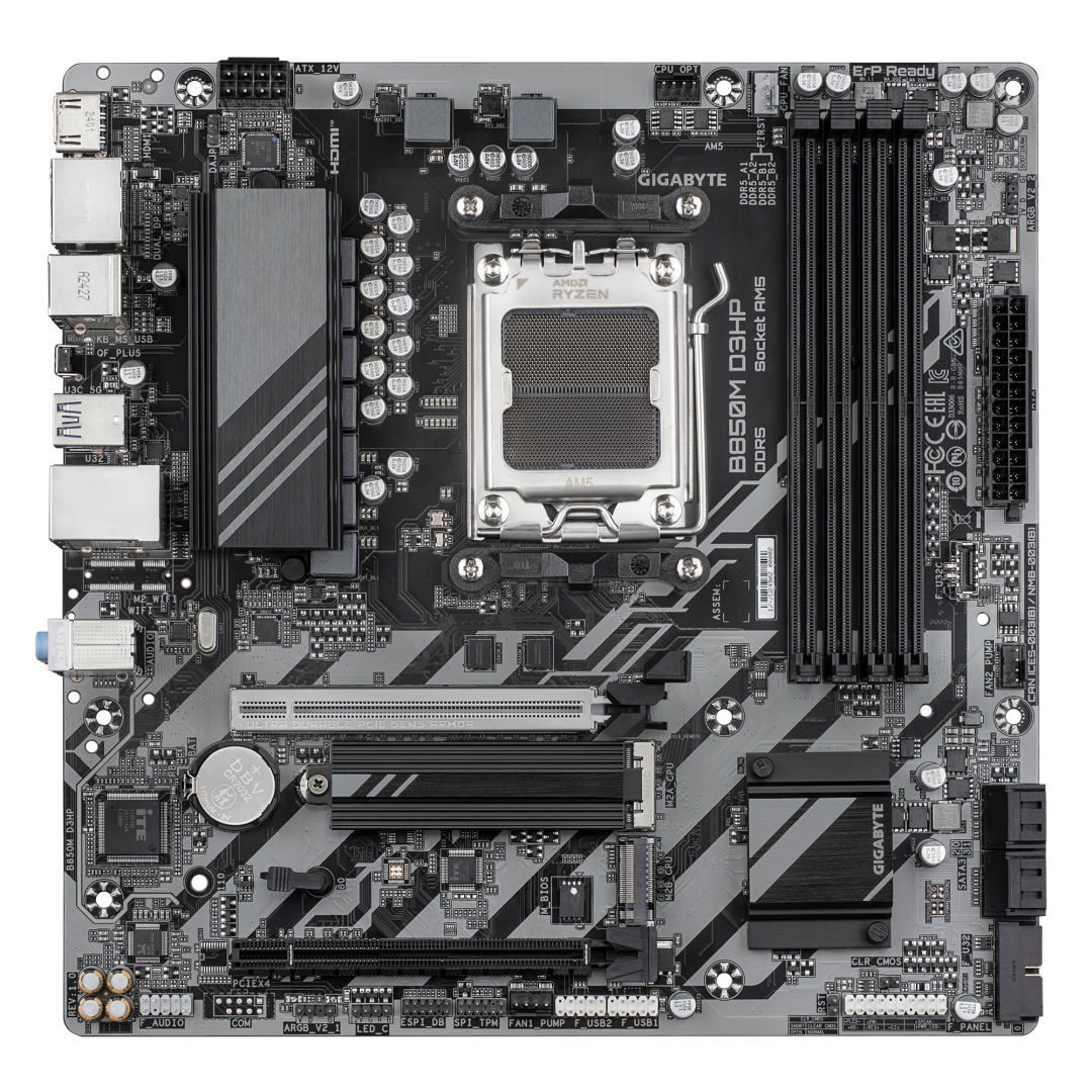 Resigilat - Placa de Baza GIGABYTE B850M D3HP AM5, 4x DDR5, 1x HDMI 2x DP, 2x PCIE x16, 2x M.2, 4x SATA 6GB/s, mATX
