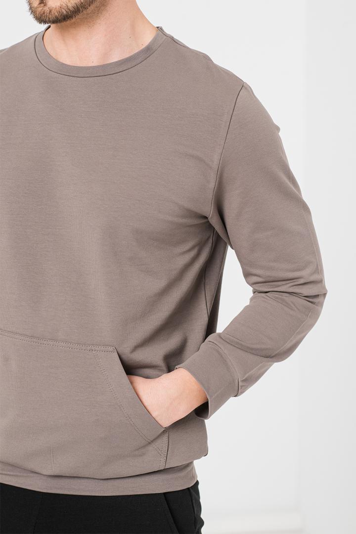 Pegas BLUZA COTON CASUAL BARBATI TAUPE-L