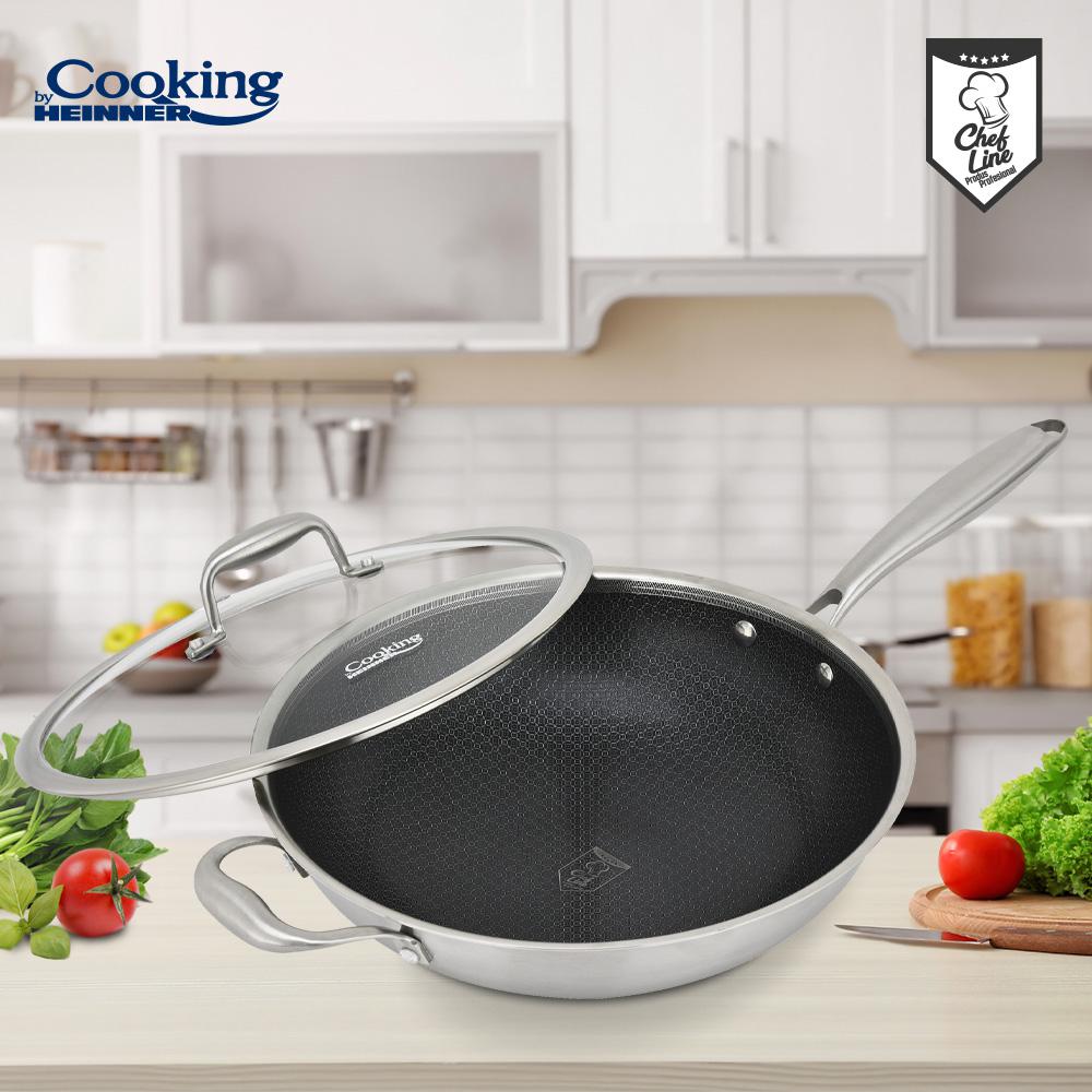 Heinner TIGAIE WOK INOX+CAPAC 30x8.5CM,TITANIUM3