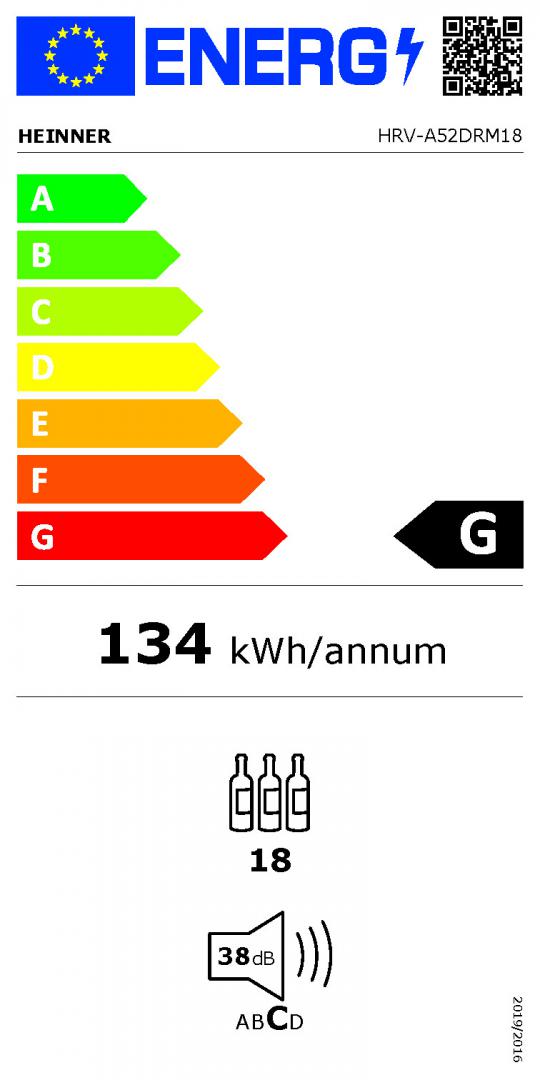 Racitor de Vinuri Heinner HRV-A52DRM18