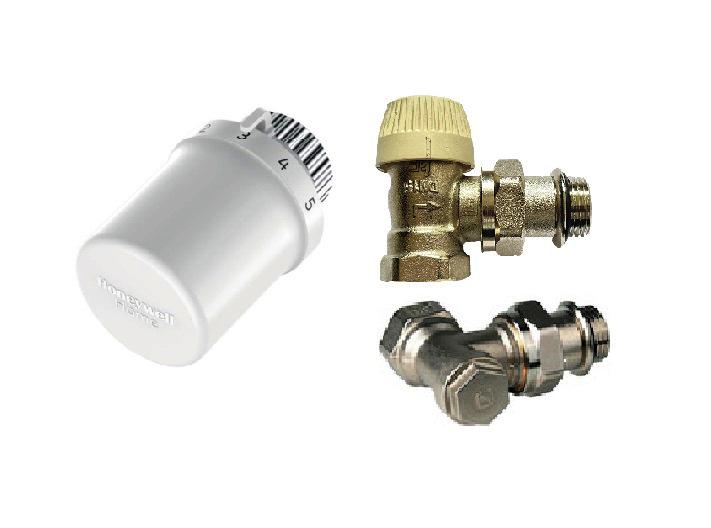 Set Robinet Tur - Retur si Cap Termostat (Set Robinet Honeywell VTL3030ES15 complet Set T3019 +V2030ESX15 + V2430E0015A...)