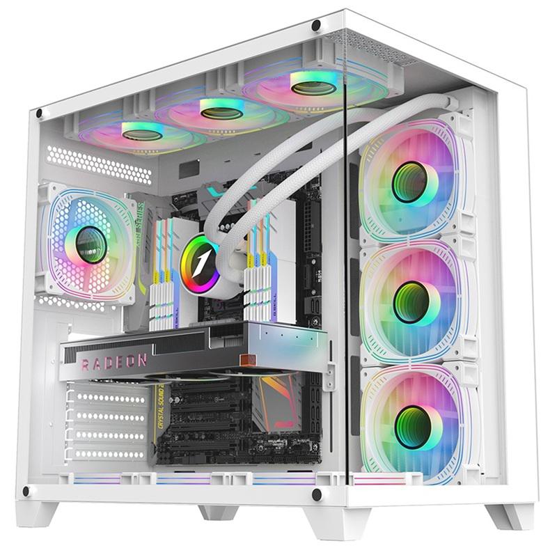 Carcasa 1STPLAYER Gaming MV8 Tp White (Carcasa 1st Player MV8-TP)