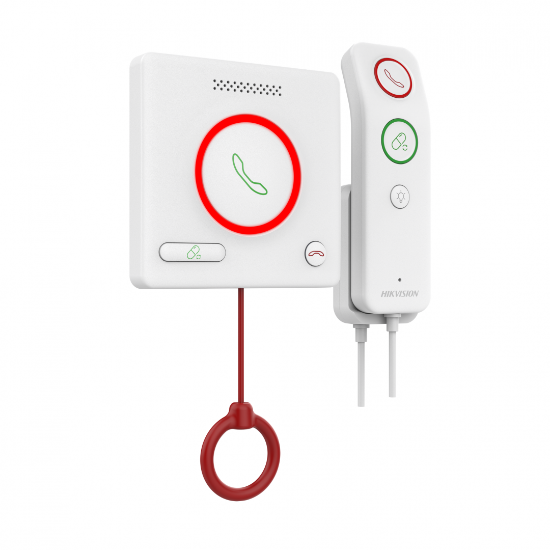 Buton de Apelare Medicala (buton de Apelare Medicala cu telecomanda Hikvision DS-KHH6020X-H; 1x RJ45 port)