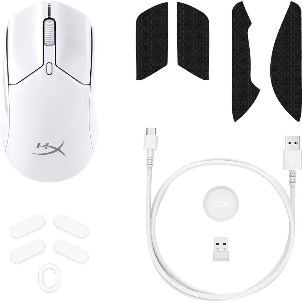 HyperX Pulsefire Haste Core 2 Ws, alb (Mouse Gaming Wireless HyperX Pulsefire Haste 2 Core Wireless)