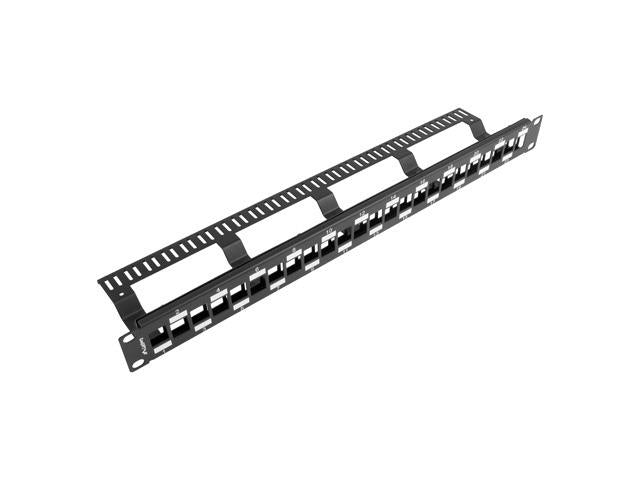 Lanberg Patch panel gol 24 porturi 1U negru