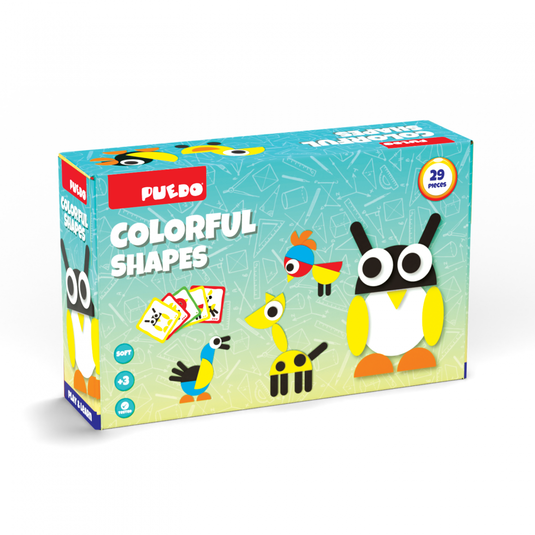 Joc Forme Colorate, 29 Piese (joc din Spuma Eva cu Forme Colorate)