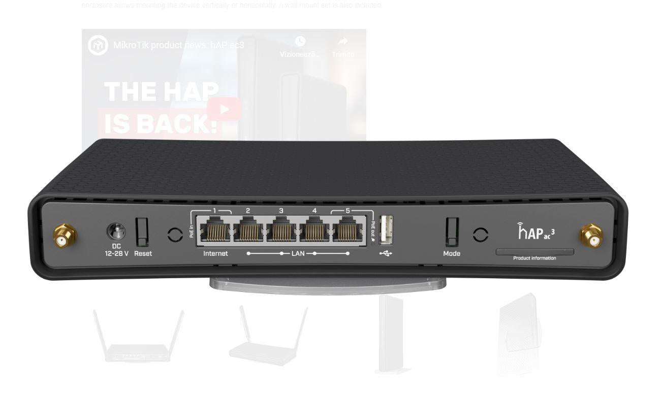 Mc Hap AC1200 Dual Band Wireless Router (Miktrotik Hap AC1200 Dual Band Wireless Router)