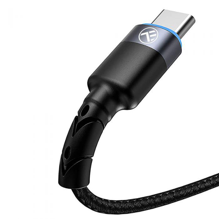 Cablu Tellur USB la Tip C 1.2m, negru (Cablu Tellur USB to Type-C cu LED)
