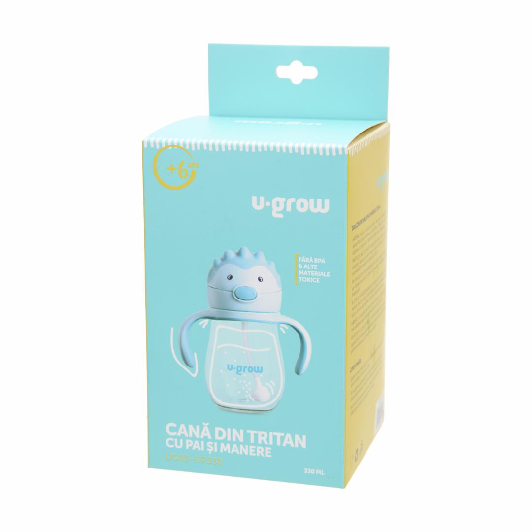 Cana cu pai si manere, tritan , U-Grow (Cana cu pai si manere)
