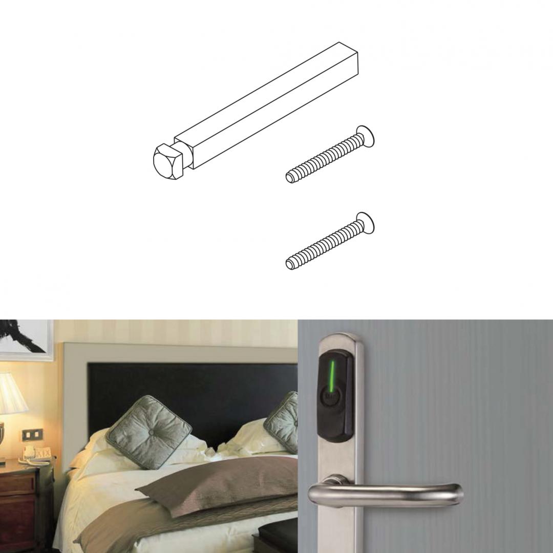 Set Suruburi+patrat 8MM Pt Aries (Set suruburi + patrat 8 MM pentru instalare maner electronic Aries. Grosime...)