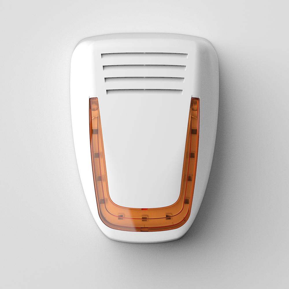 Sirena Alarma Culoare Alb Grad 3 (Sirena de alarma pentru exterior Venitem Mose L Mw Matt white)