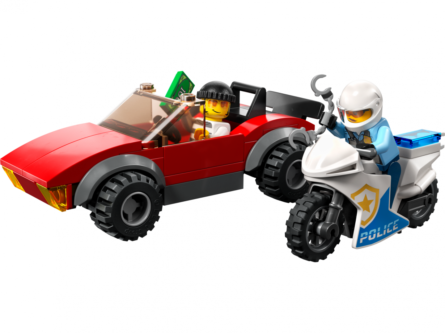 Politist pe Moto.urmarire Veh.lego 60392 (60392 Polițist pe motocicletă în urmărirea unei mașini)