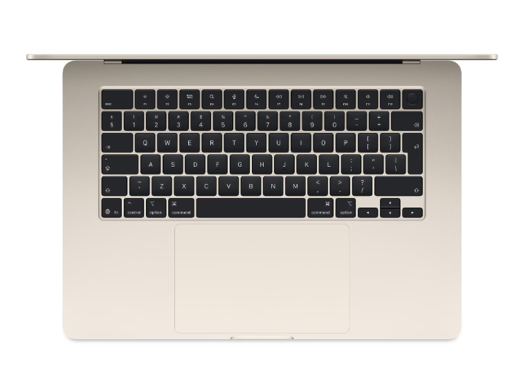 MacBook Air 15.3" Retina/Apple M4 (CPU 10-core, GPU 10-core, Neural Engine16-core)/16GB/256GB - Starlight - INT KB (2025)