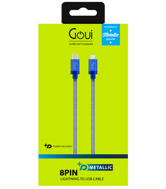 Cablu Date USB-C - Lightning Metallic 1m (Cablu Date si Incarcare USB Type-C la Lightning Metallic)