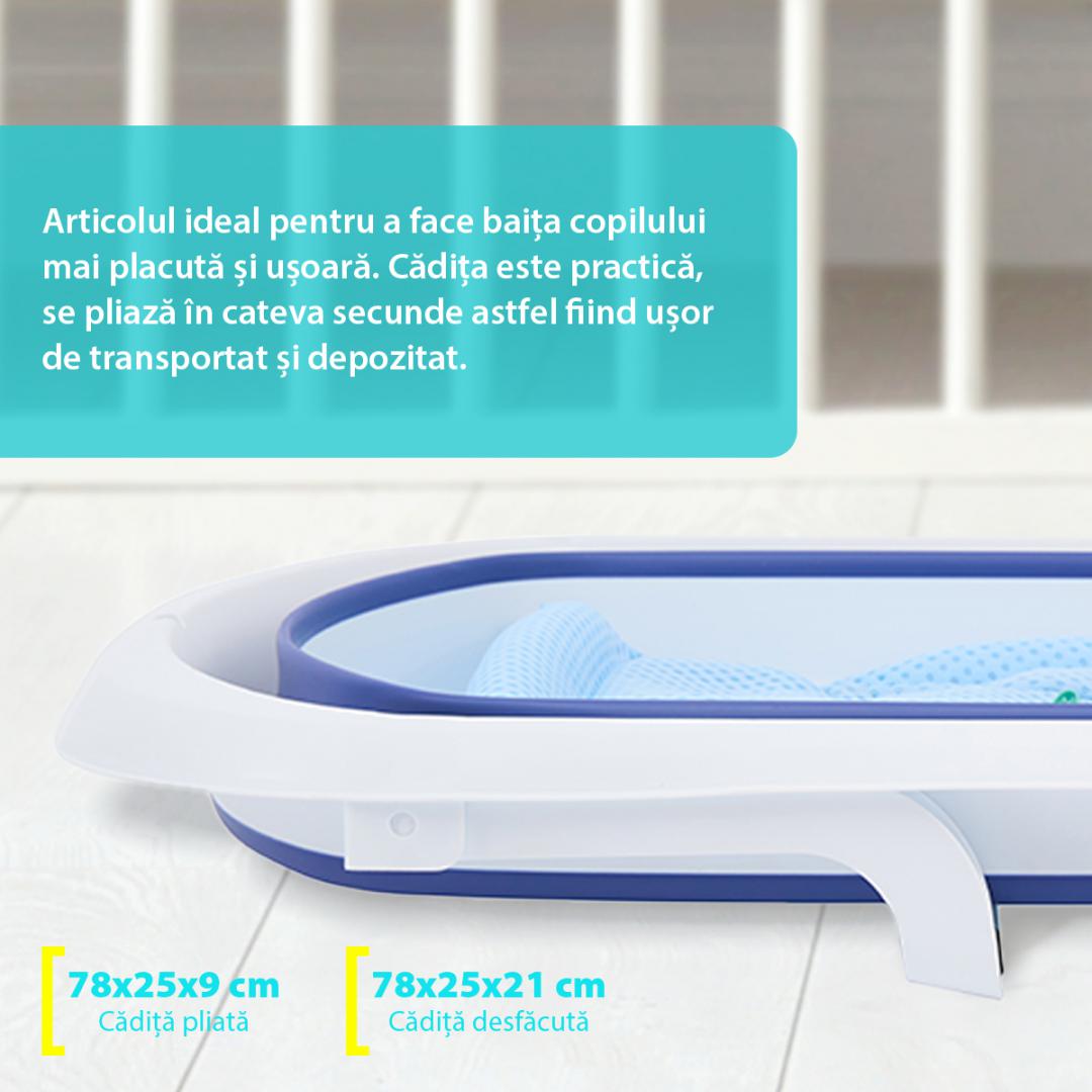 Cadita,reductor&termometru, blue, U-Grow (Cadita pliabila cu reductor detasabil si termometru)
