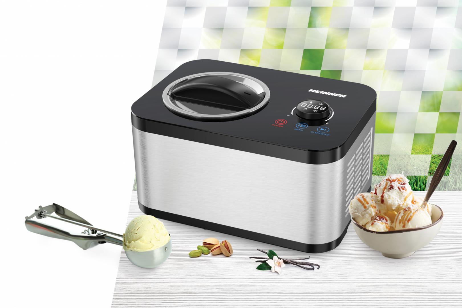 Aparat de Inghetata Heinner HCIM-DW154SS (Aparat de făcut înghețată Heinner SweetFreeze HICM-DW154SSBK)