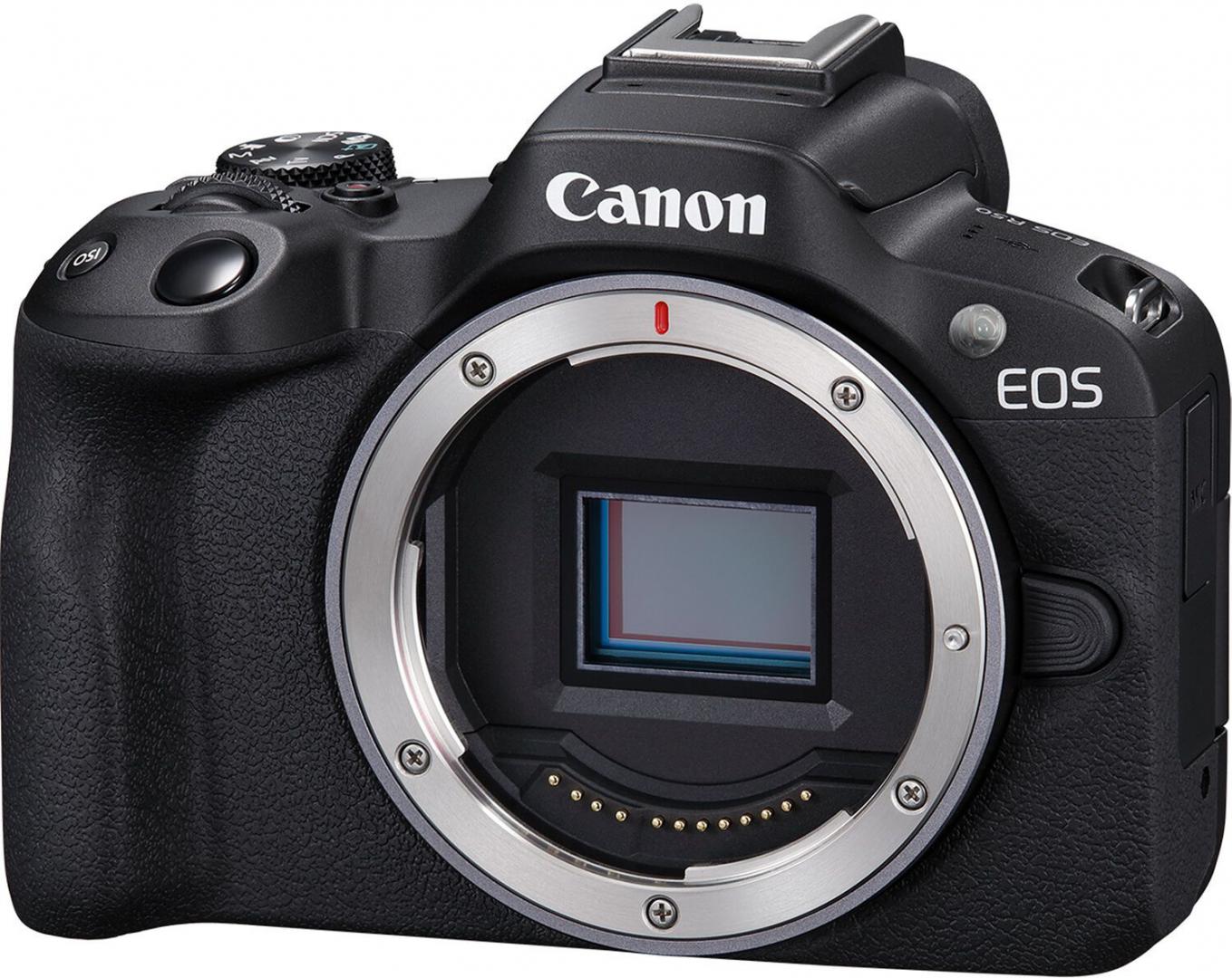 Canon D.cam Eos R50 + RF18-45+RF75-300MM (Aparat foto Canon Eos R50 Black Kit + Obiectiv RF-S 18-45 + RF-S 75-300MM F4-5.6)