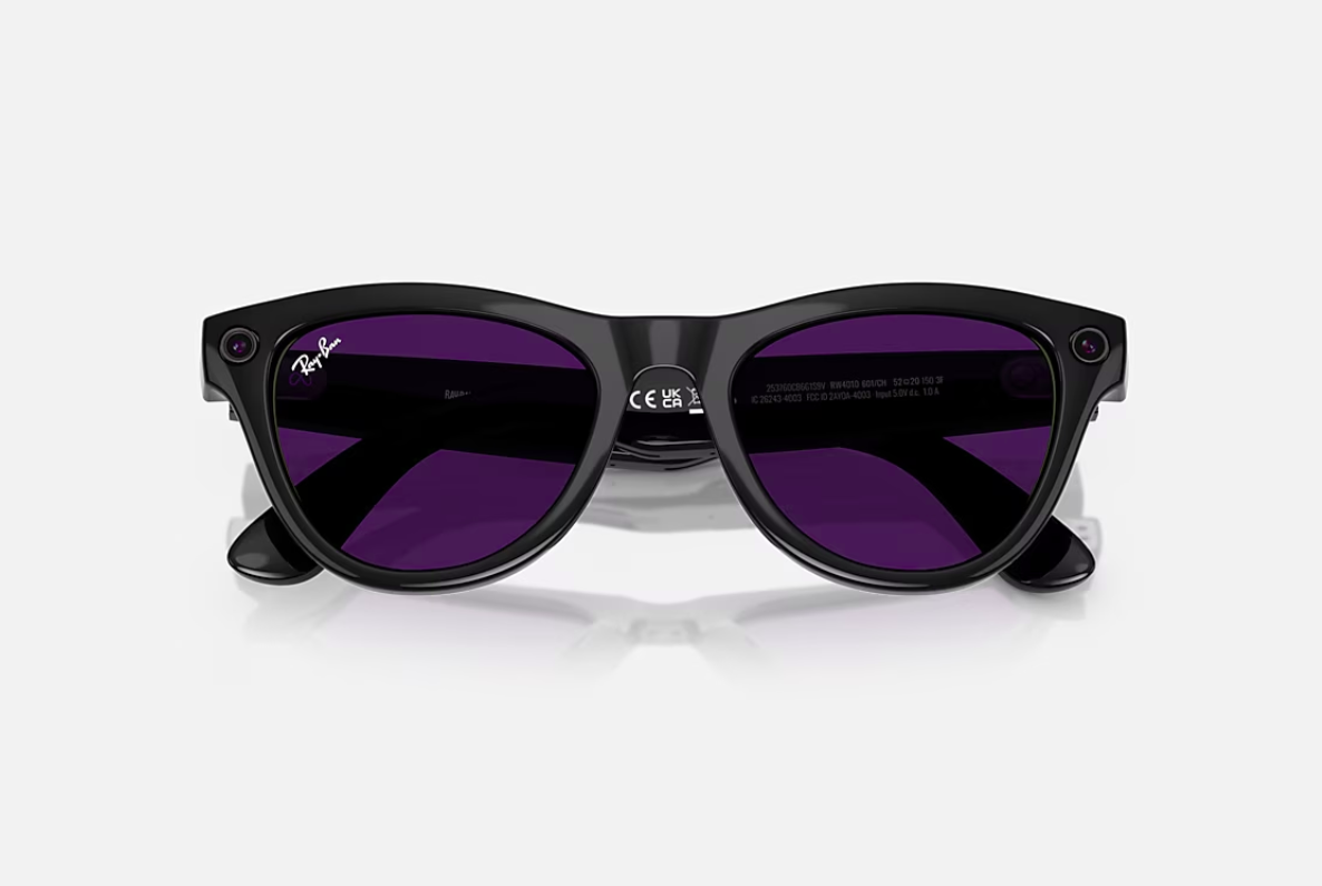 RayBan Meta Skyler M Sb TransAmethyst G1 (Ray-Ban Meta Skyler AI Glasses Shiny Black/Transitions Amethyst)