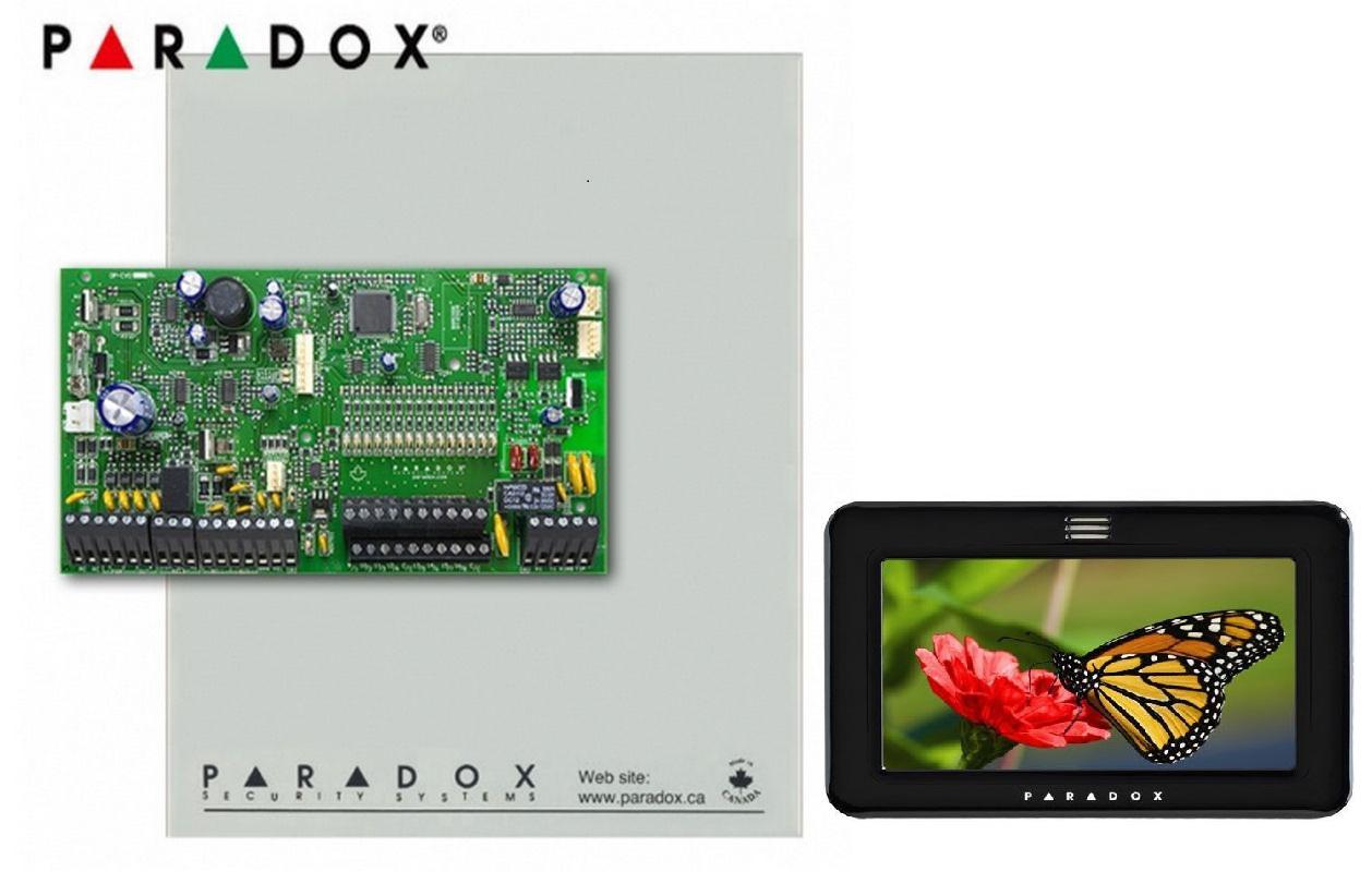 Centrala SP5500+ Cutie cu Traf TM50 (Centrala Paradox SP5500+; 5 intrări de zonă sau 10 cu Atz)