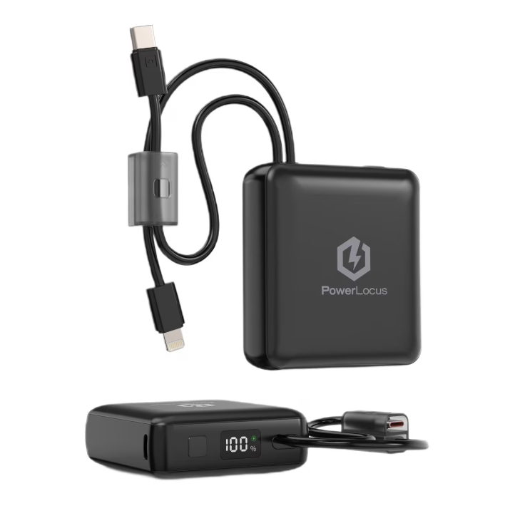 Baterie ext. PowerLocus 10000mAh, negru (Baterie externa PowerLocus 10000mAh)