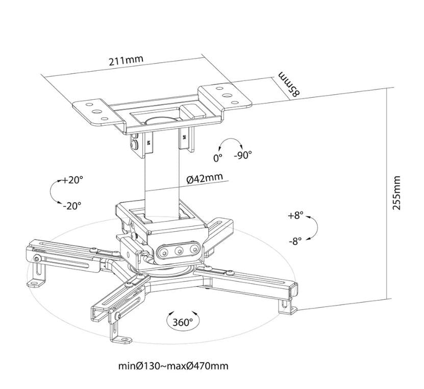 Neomounts Suport videopr.de tavan NM 45kg ng