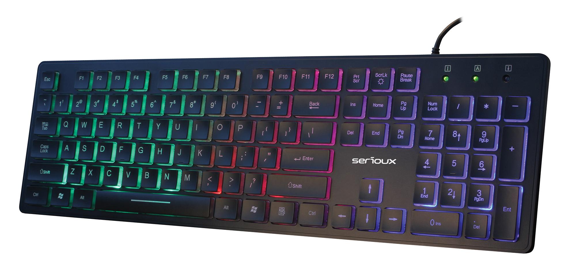 Kb Serioux 9500I Black, Iluminata, USB (Tastatura Serioux 9500i)