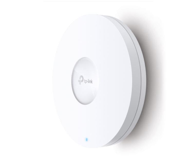 "AX5400 Ceiling Mount Dual-Band Wi-Fi 6 Access Point PORT: 1×2.5 Gigabit RJ45 Port SPEED:574Mbps at 2.4 GHz + 4804 Mbps at 5 GHz FEATURE: 802.3at POE and 12V DC, 6×Internal Antennas, MU-MIMO, 160MHz Supported, Seamless Roaming, Band Steering, Beamforming