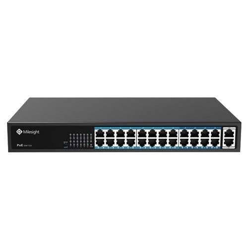 Switch 24 Porturi POE 400W (poe Switch Milesight 24 Porturi Poe MS-S0224-GL)