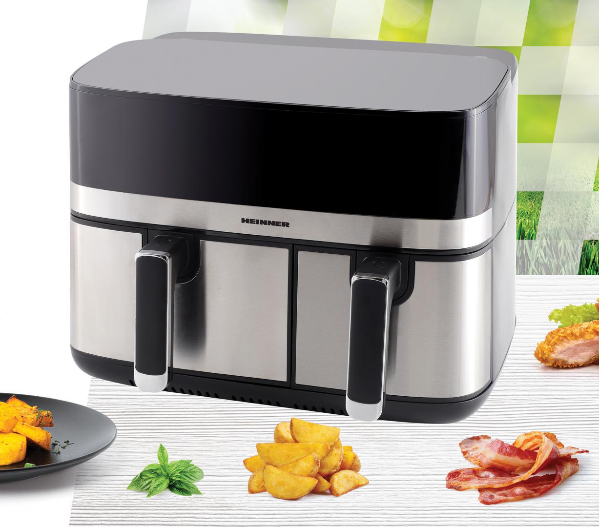 Friteuza Aer Cald HAF-H9DB17BKS (friteuza Dubla cu Aer Cald Heinner Produal Fusion HAF-H9DB17BKS)